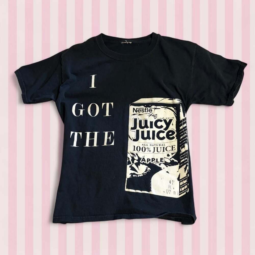 Vintage Nestlé Juicy Juice Graphic T-Shirt I Got The Juice Black Tee